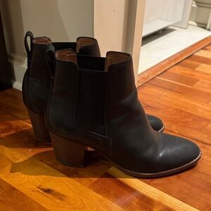 Madewell Black Leather Ankle Booties